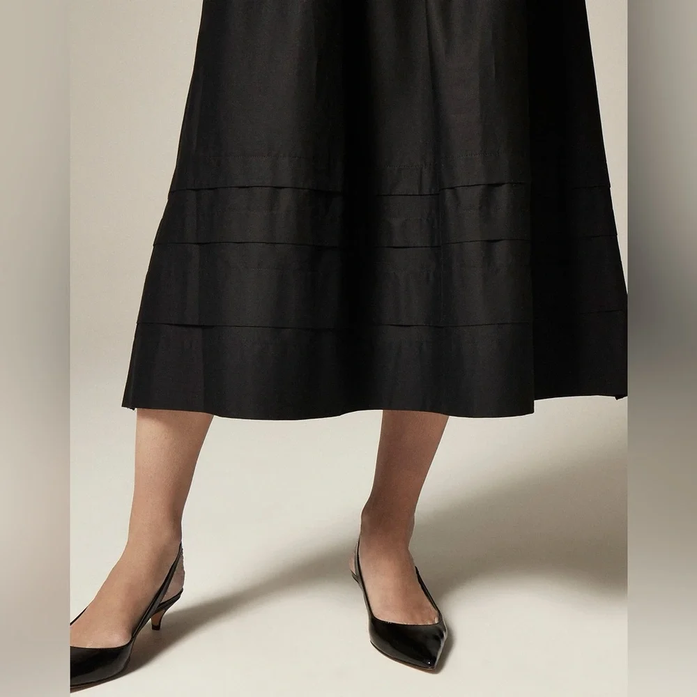 J Crew women’s Drop waist mixy dress square neck black lined Size PM NWT - Picture 3 of 9